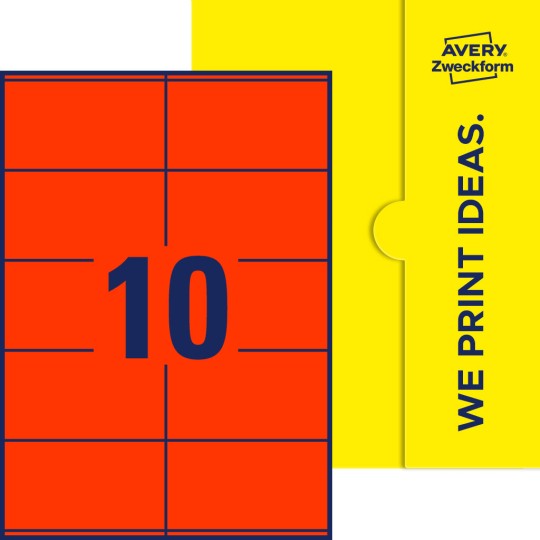 10 st. etiketter per ark.