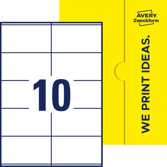 10 st. etiketter per ark.