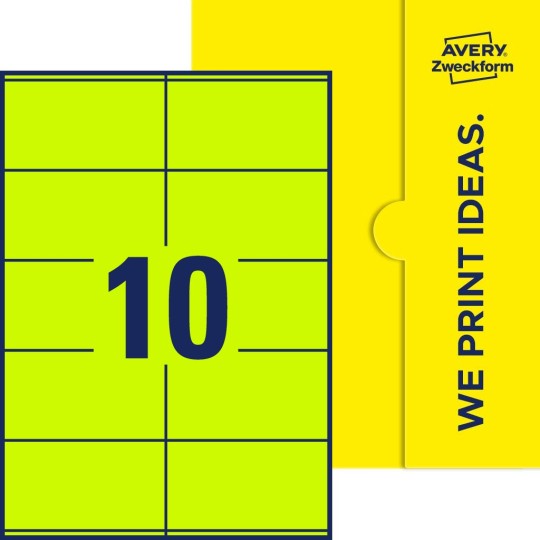 10 st. etiketter per ark.