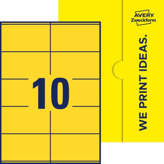 10 st. etiketter per ark.