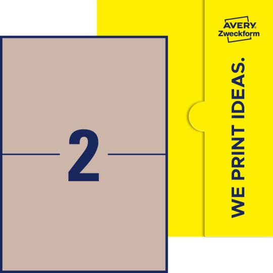 2 st. etiketter per ark.