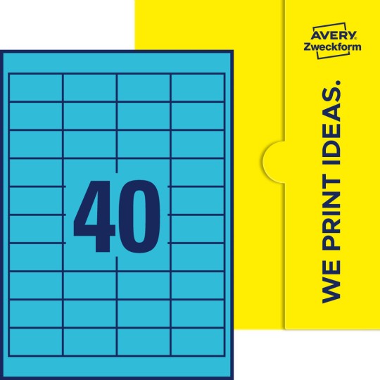 40 st. etiketter per ark.