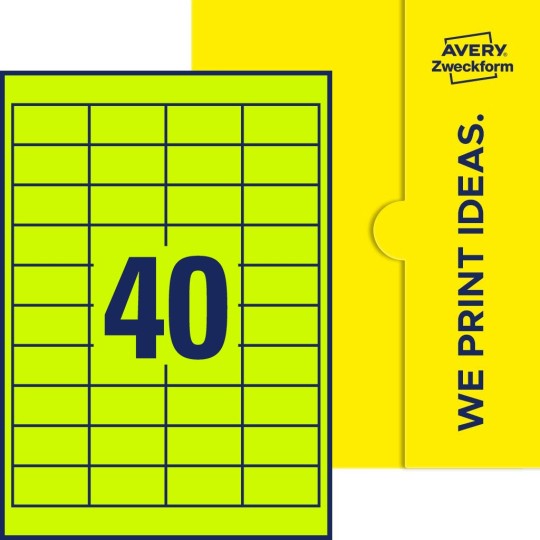 40 st. etiketter per ark.
