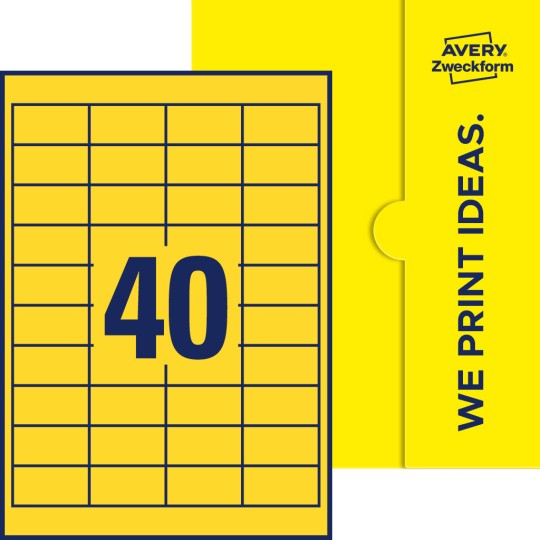 40 st. etiketter per ark.