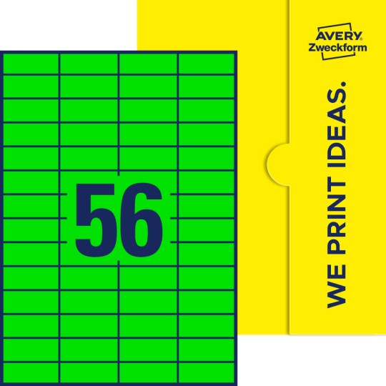 56 st. etiketter per ark.