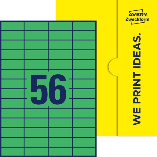 56 st. etiketter per ark.