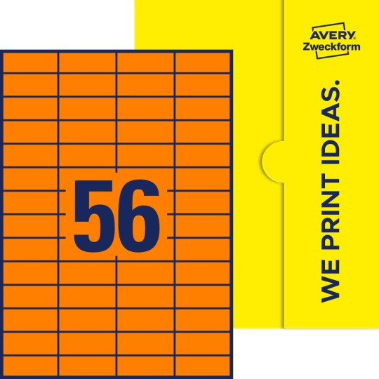 56 st. etiketter per ark.