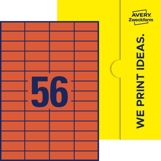 56 st. etiketter per ark.