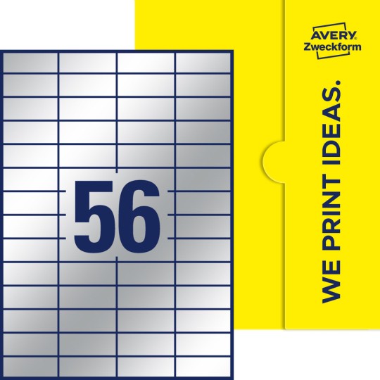 56 st. etiketter per ark.