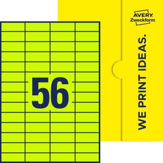56 st. etiketter per ark.
