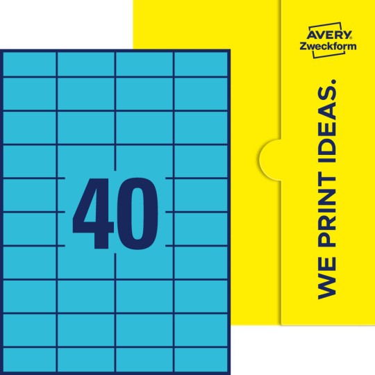40 st. etiketter per ark.