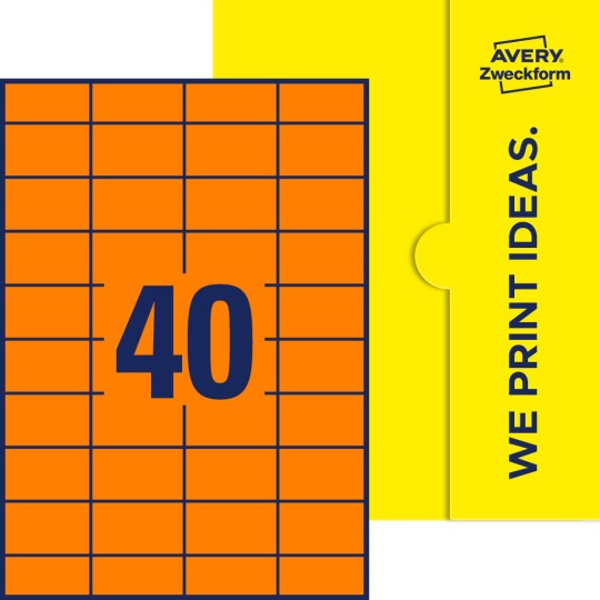 40 st. etiketter per ark.