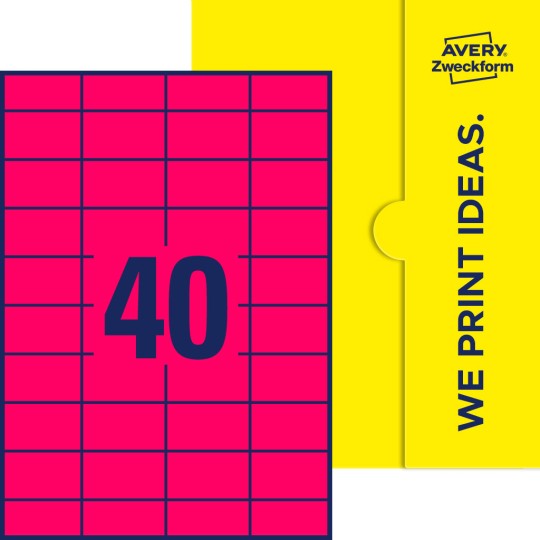 40 st. etiketter per ark.