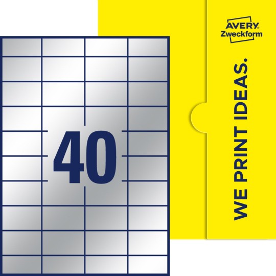 40 st. etiketter per ark.