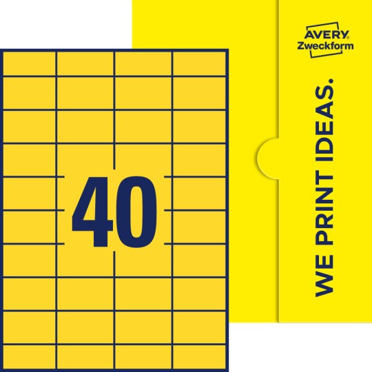 40 st. etiketter per ark.