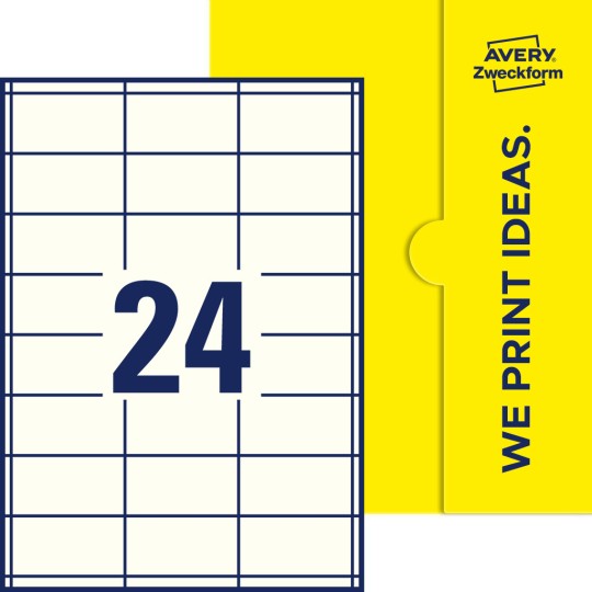 24 st. etiketter per ark.