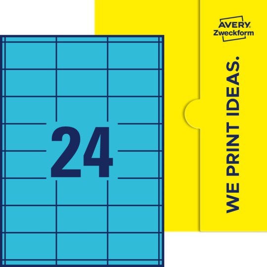 24 st. etiketter per ark.