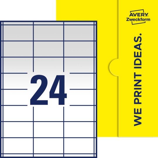 24 st. etiketter per ark.