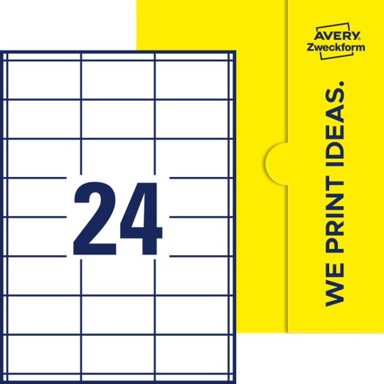 24 st. etiketter per ark.