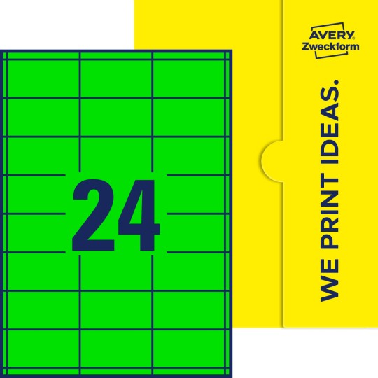 24 st. etiketter per ark.