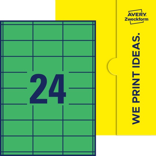 24 st. etiketter per ark.