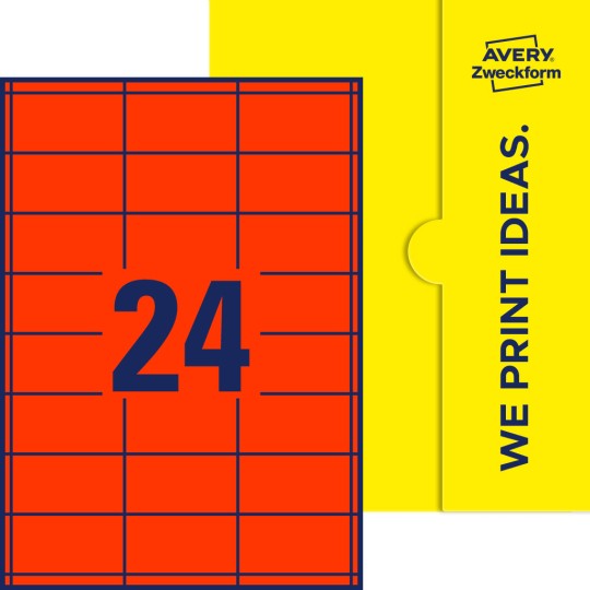 24 st. etiketter per ark.