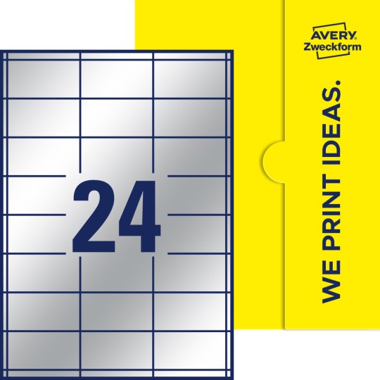 24 st. etiketter per ark.
