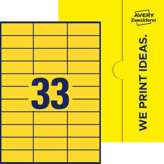 33 st. etiketter per ark.
