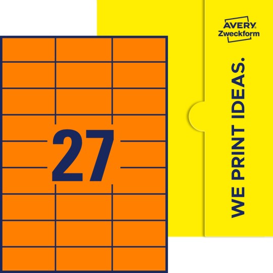 27 st. etiketter per ark.