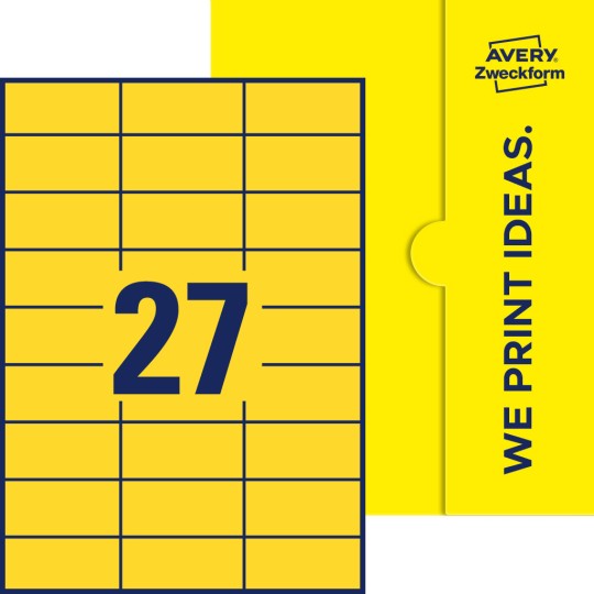 27 st. etiketter per ark.