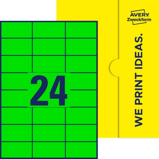 24 st. etiketter per ark.