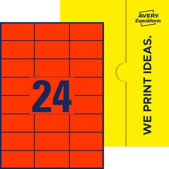 24 st. etiketter per ark.