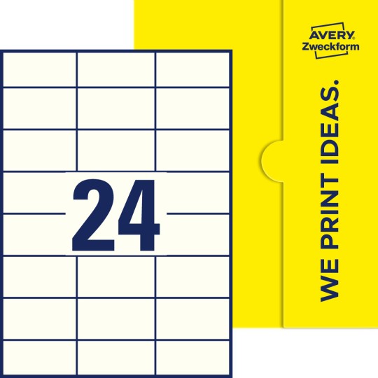 24 st. etiketter per ark.