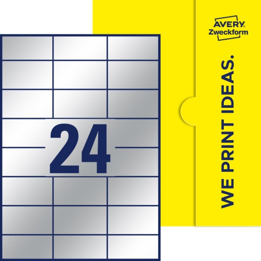 24 st. etiketter per ark.