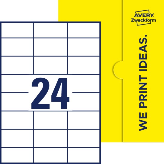 24 st. etiketter per ark.
