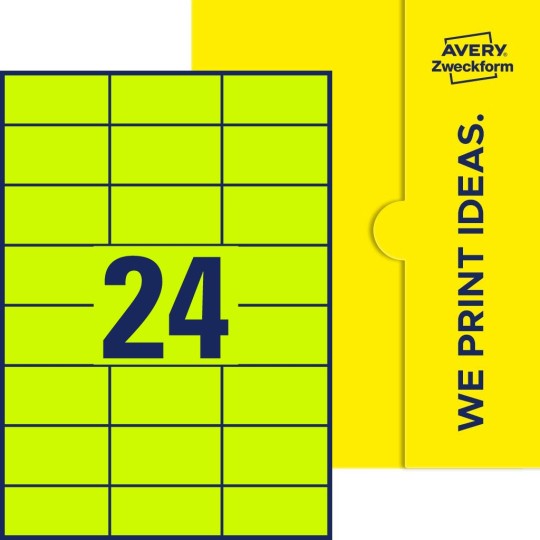 24 st. etiketter per ark.