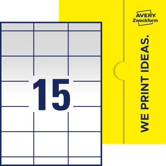15 st. etiketter per ark.