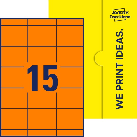 15 st. etiketter per ark.