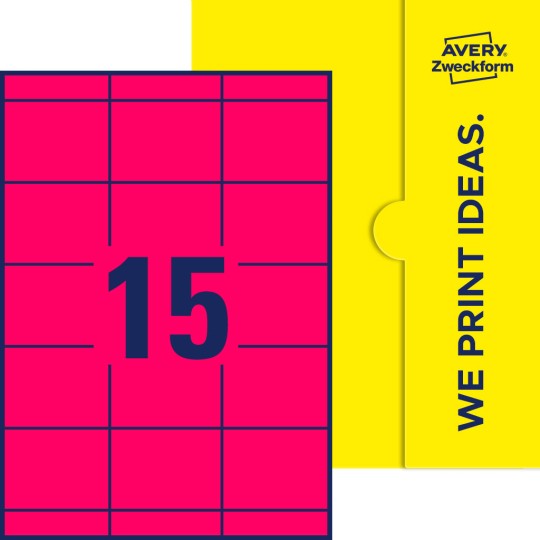15 st. etiketter per ark.