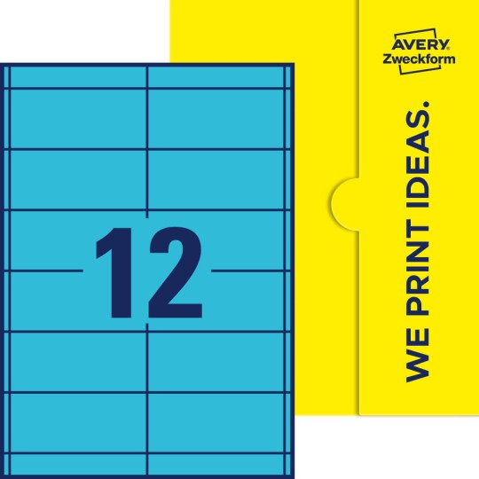 12 st. etiketter per ark.