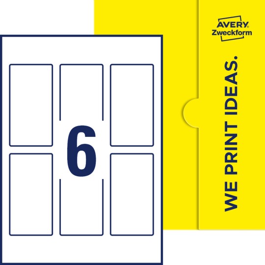 6 st. etiketter per ark.