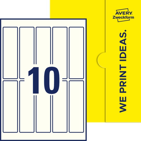 10 st. etiketter per ark.