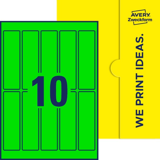 10 st. etiketter per ark.