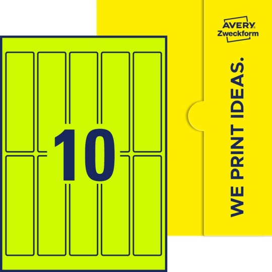 10 st. etiketter per ark.