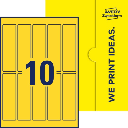 10 st. etiketter per ark.