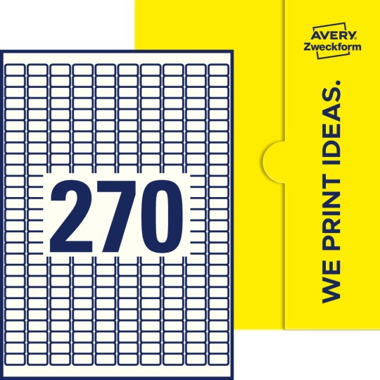 270 st. etiketter per ark.