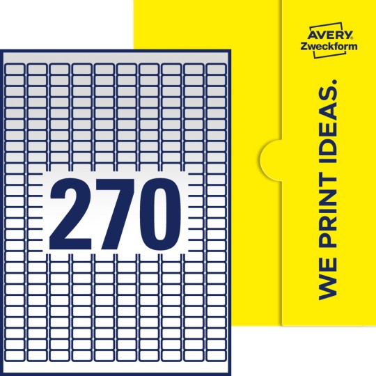 270 st. etiketter per ark.