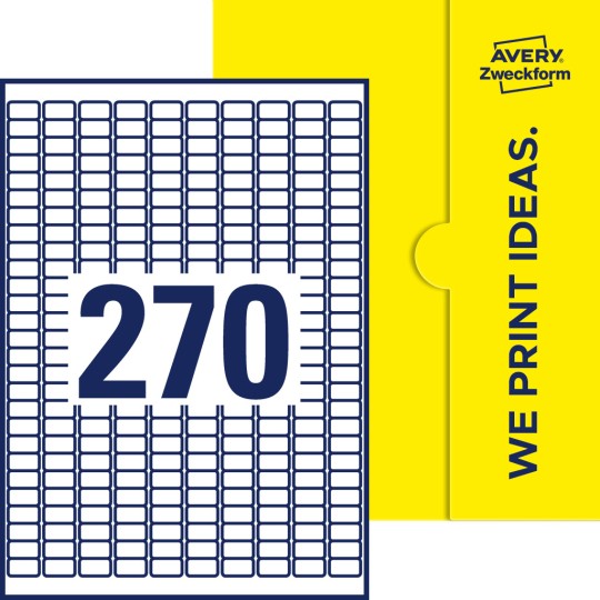 270 st. etiketter per ark.