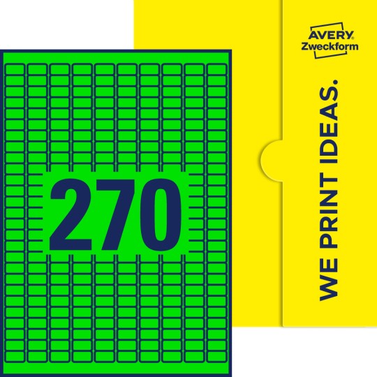 270 st. etiketter per ark.