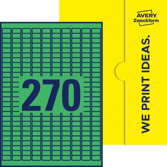 270 st. etiketter per ark.